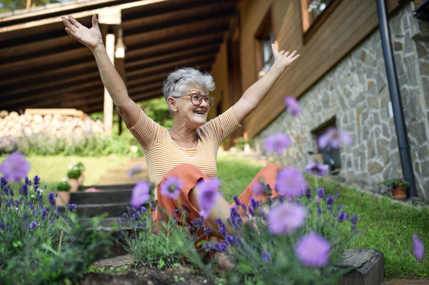Caring conversation between residents