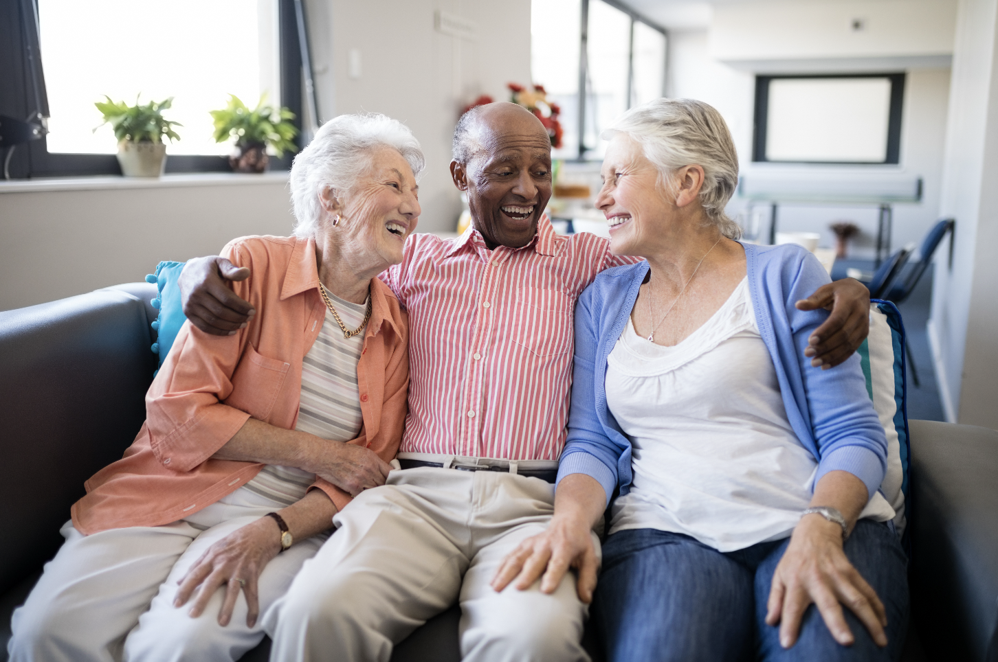 Residents in a joyful moment